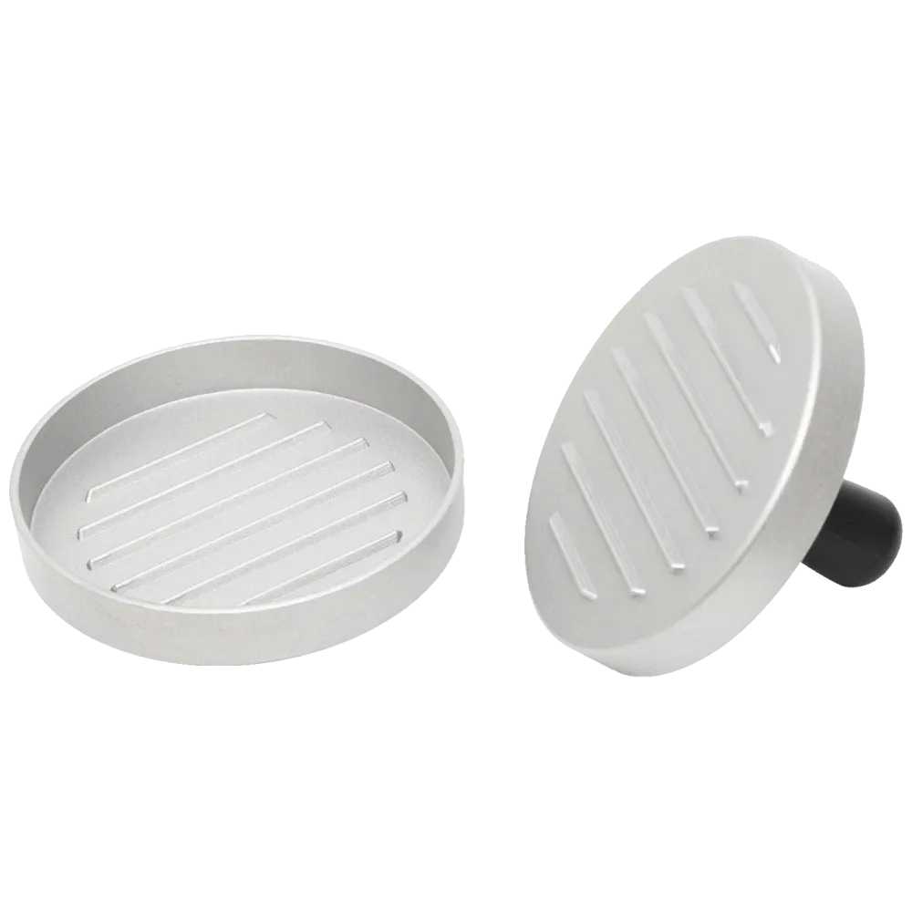 home Preš za hamburgere, rebrasti aluminij, promjer 115 mm - GRT06
