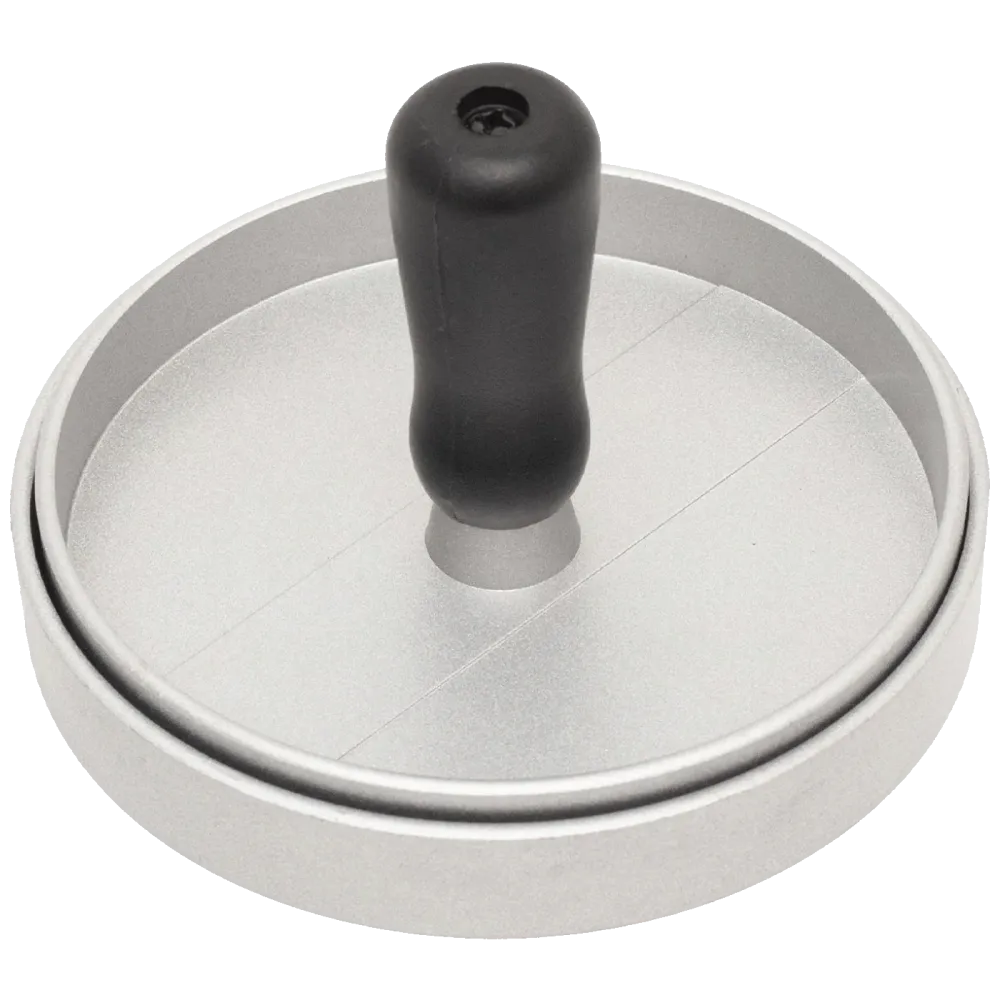 home Preš za hamburgere, rebrasti aluminij, promjer 115 mm - GRT06