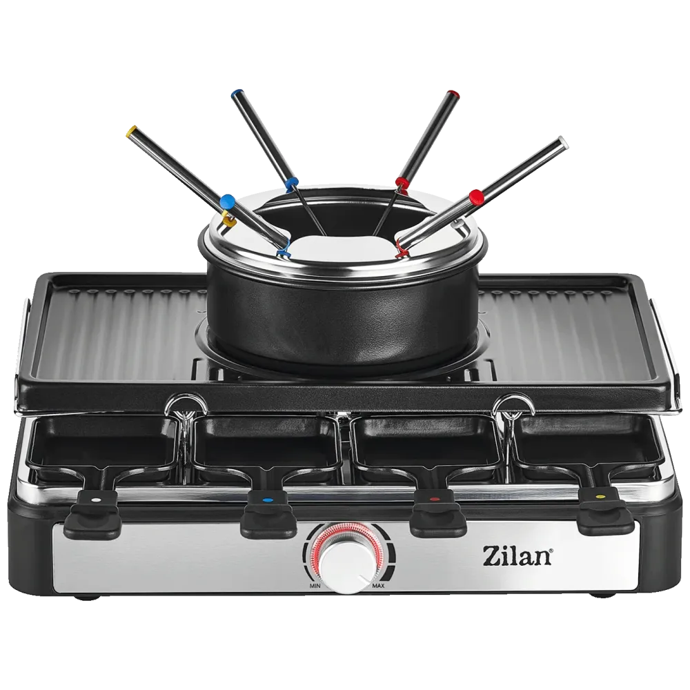 Zilan Električni Roštilj / Raclette / Fondue od sira, 3u1, 1400W - ZLN8856