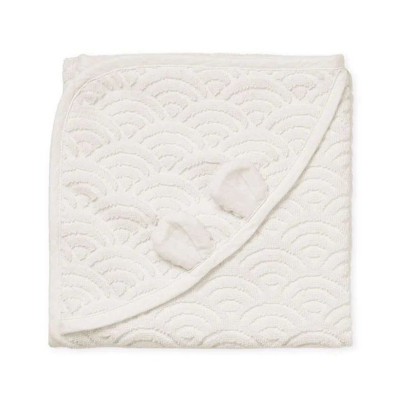 Cam Cam Copenhagen Ručnik s kapuljačom i ušima - Beba - GOTS - Off White