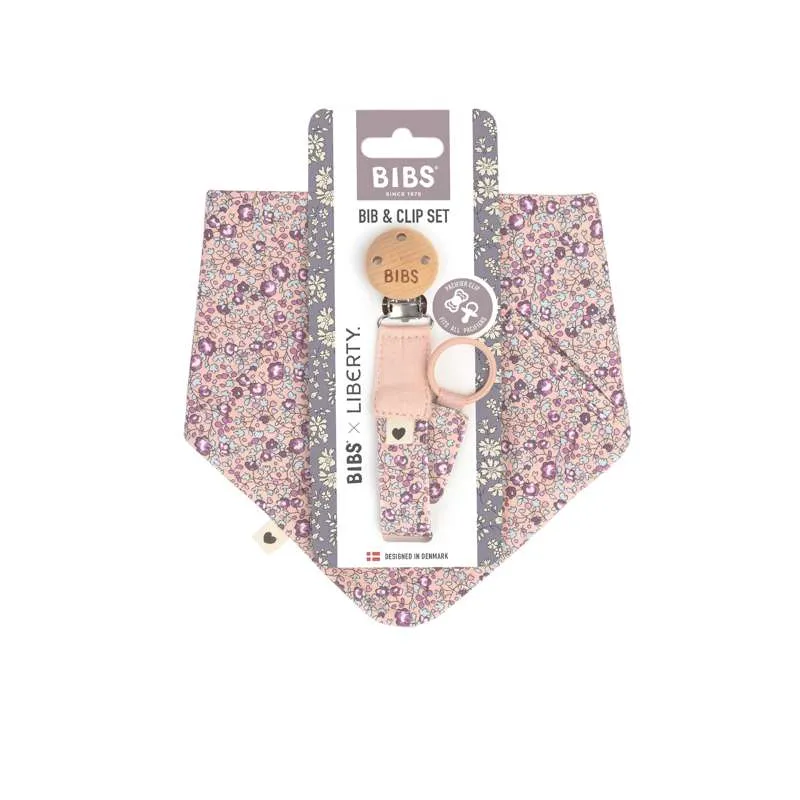 BIBS Dodaci - Bandana Marama za brisanje i Pojas za dude - Liberty - Eloise/Blush