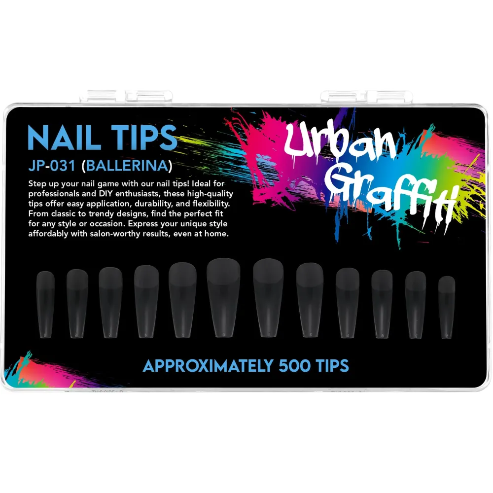 Urban Graffiti JP-031 Balerina vrh za nokte - Prozirno - 500