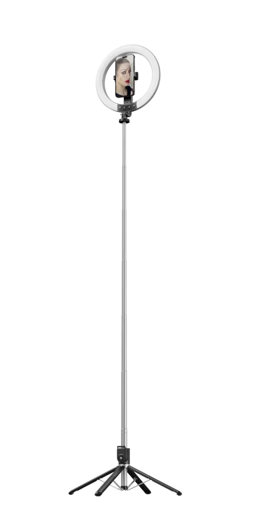 Selfie Ring Aura Blavec LED Ring 25cm + stativ + daljinski upravljač - 230 cm (RLP55-TRB23) crni