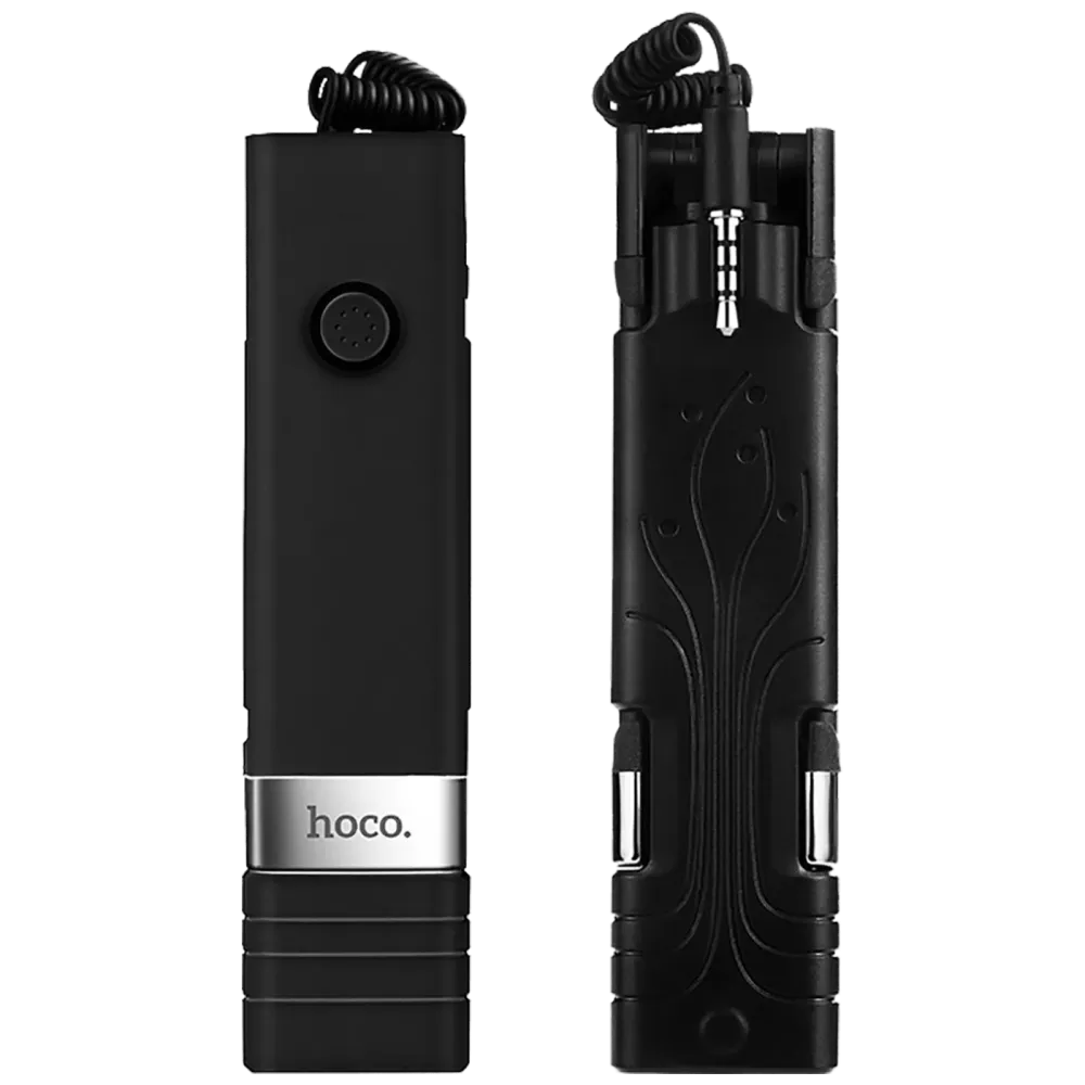 hoco. Selfie stick za smartphone, žični - K3 Beauty Selfie Stick, black