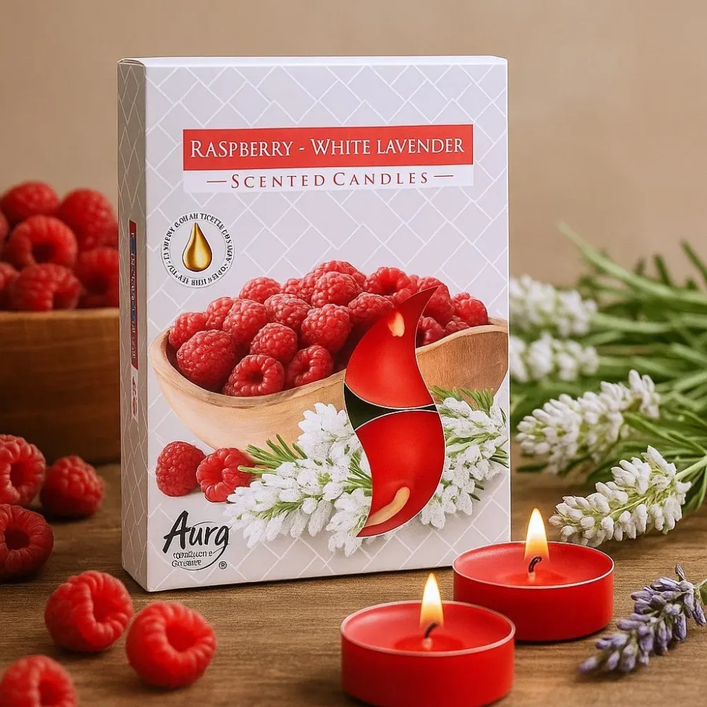 Mirisne čajne svijeće – malina i bijela lavanda