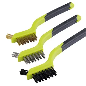 Set od 3 četke - najlon, mesing, nehrđajući čelik