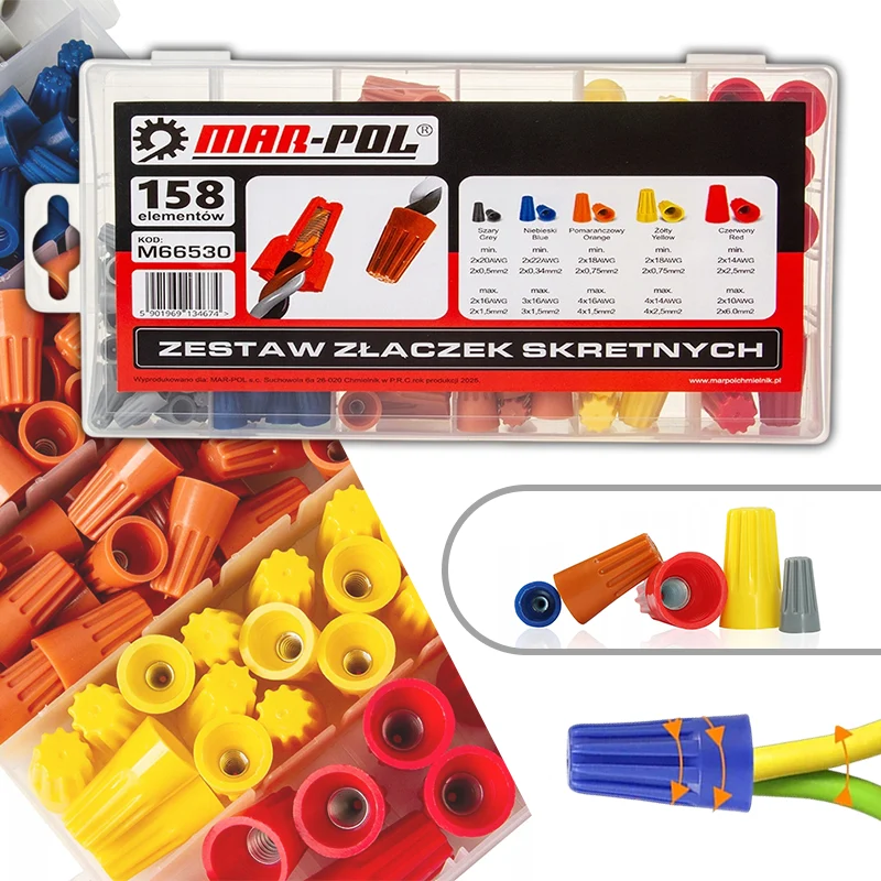 Set rotirajućih kabelskih konektora | 158 kom.