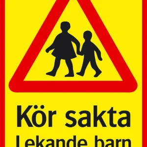 Prometni znak - Vozite polako - Djeca se igraju