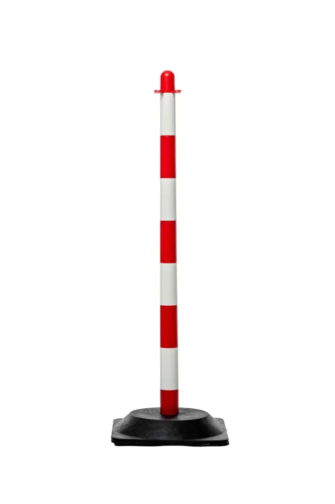 Set Stupić s lancem - Basic -, 16 stupić uklj. 25m Plastični lanac (Crveno/Bijelo)