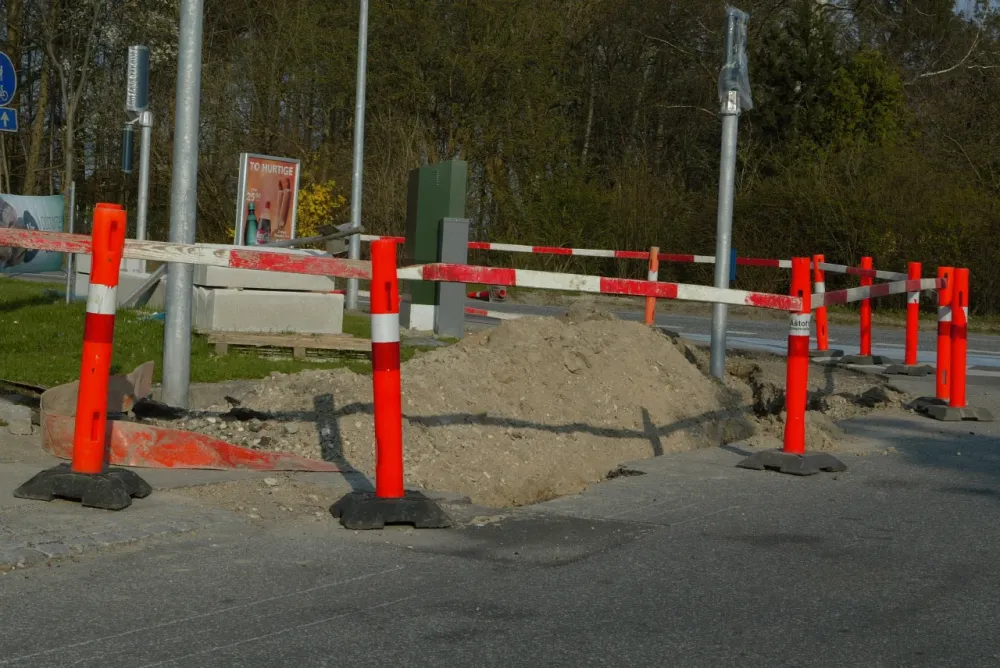 Stupić barijere od plastike s rupama za ploču