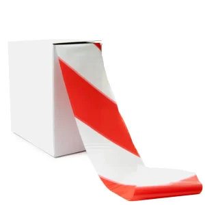 Traka za ograđivanje – ekonomična – 500m x 75mm (crvena/bijela)