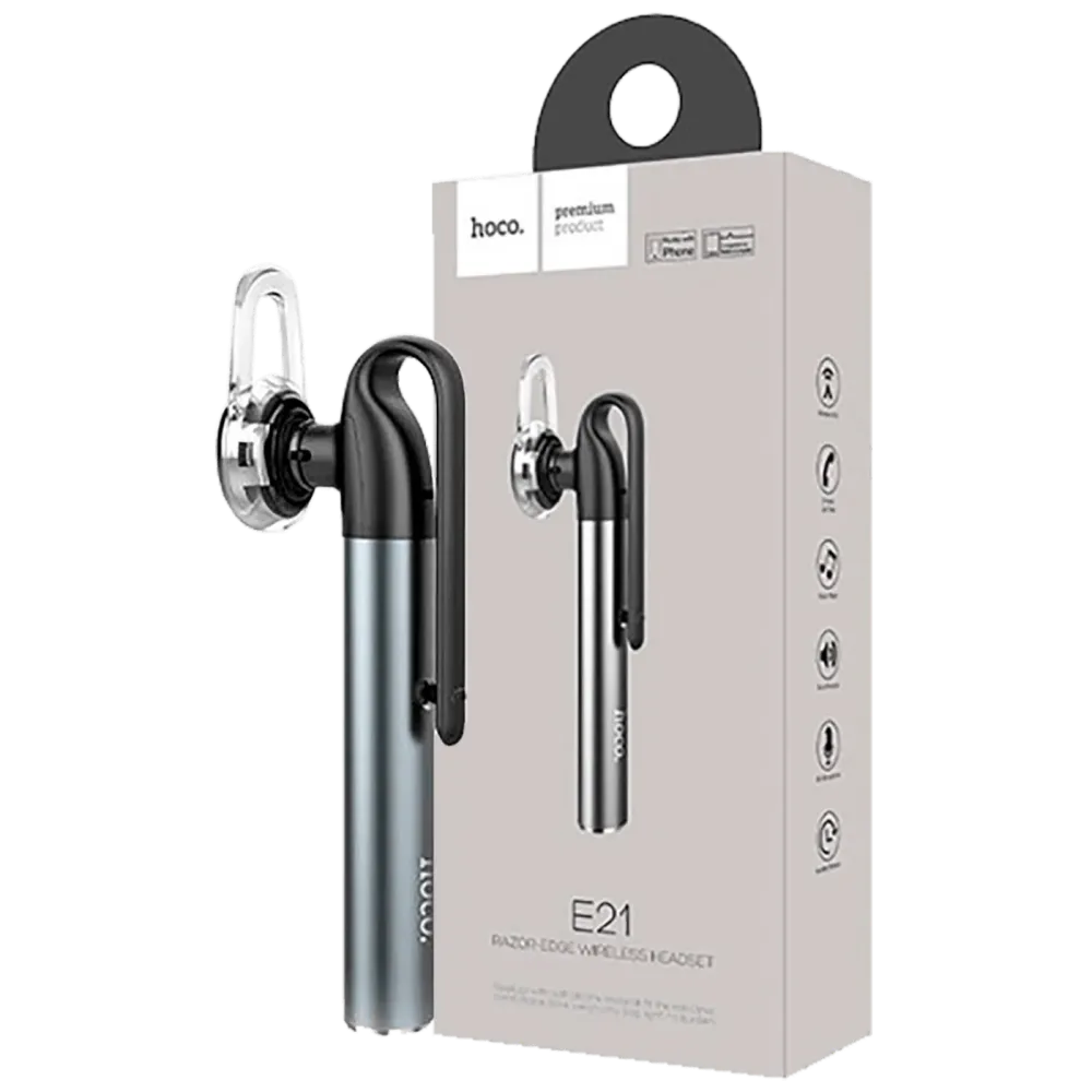 hoco. Slušalica bežična sa mikrofonom,Bluetooth,45 mAh,3 h, siva - E21 Razor-Edge Gray