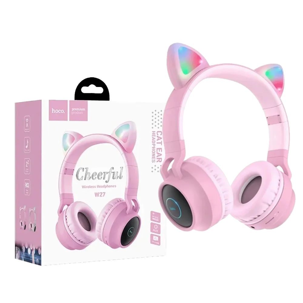 hoco. Slušalice bežične, Bluetooth - W27 Cat Ear Pink