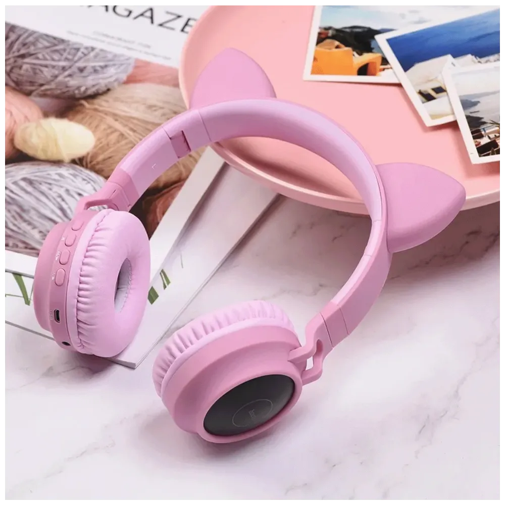 hoco. Slušalice bežične, Bluetooth - W27 Cat Ear Pink