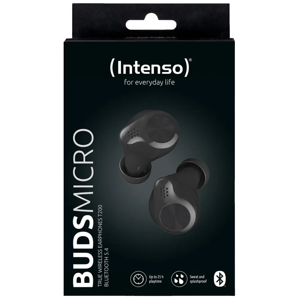 (Intenso) Slušalice bežične sa kutijicom za punjenje, Bluetooth - BUDS MICRO T200 Black