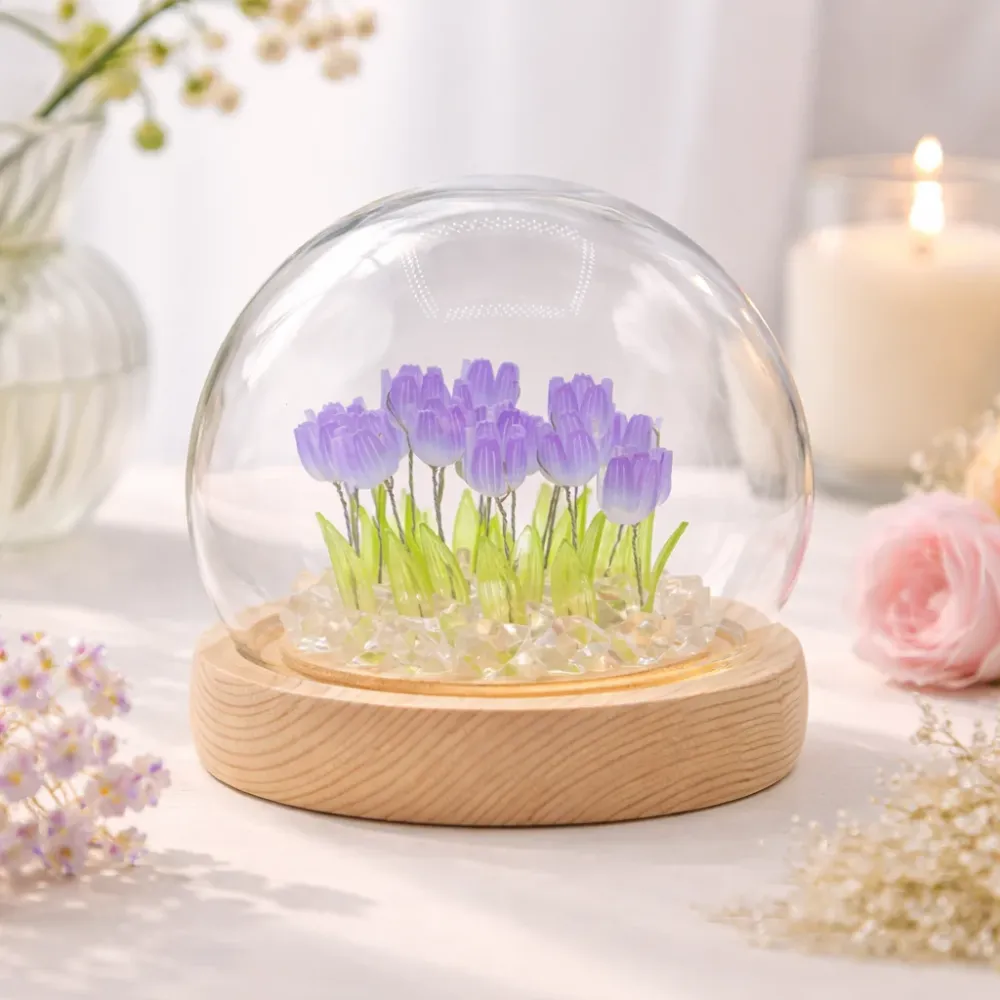 Cvjetni sjaj vrtna kupola – 20 tulipana – LED USB