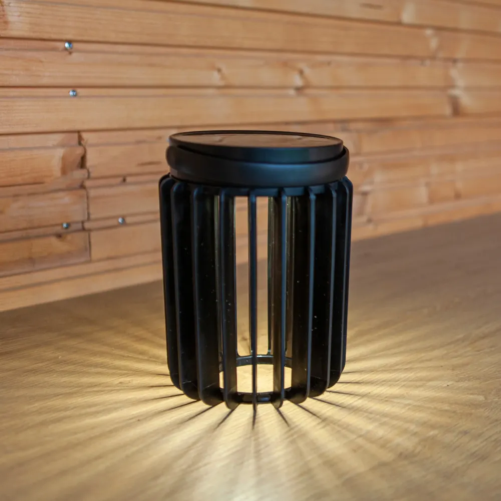 LED solarna stolna lampa KOZY, mat crna, 2.8W, 4000K, IP44