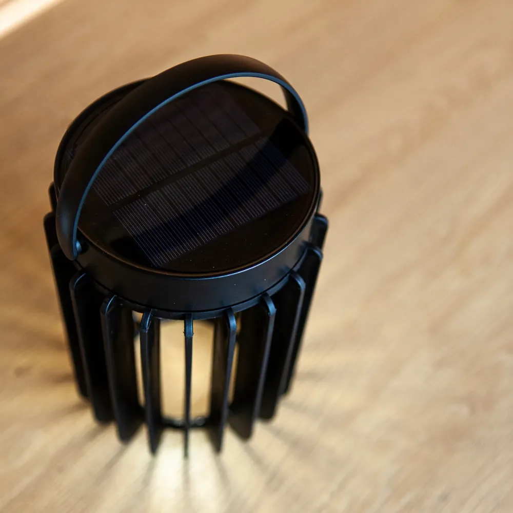 LED solarna stolna lampa KOZY, mat crna, 2.8W, 4000K, IP44