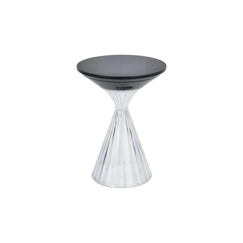 LED solarna stolna lampa MIYI, mat crna, 3.8W, 3000K, IP54
