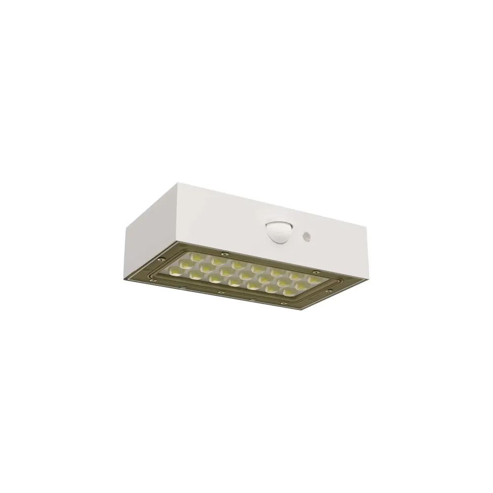 LED solarna zidna svjetiljka BRIXO S, senzor pokreta, bijela, 4000K, IP65