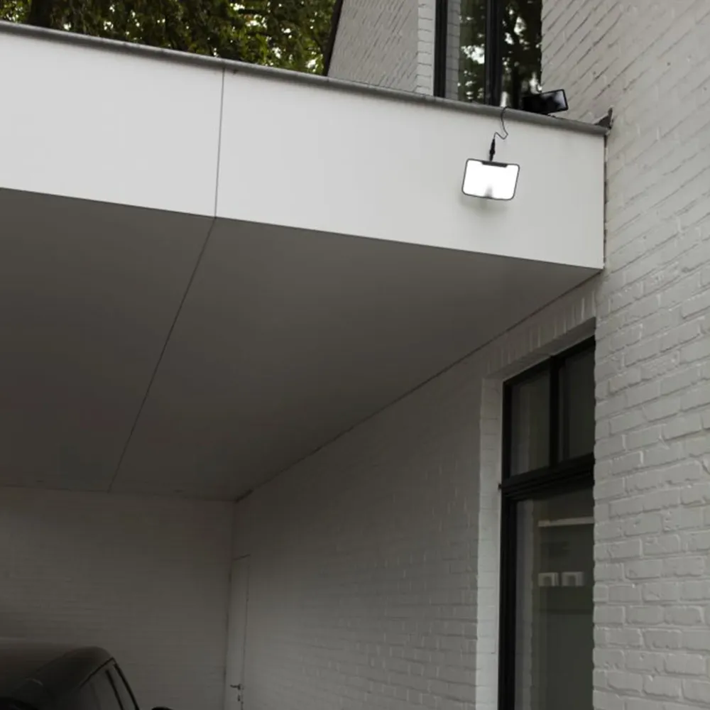 LED solarni reflektor KOMBO, senzor pokreta, mat crna, 6W, 5000K, IP44