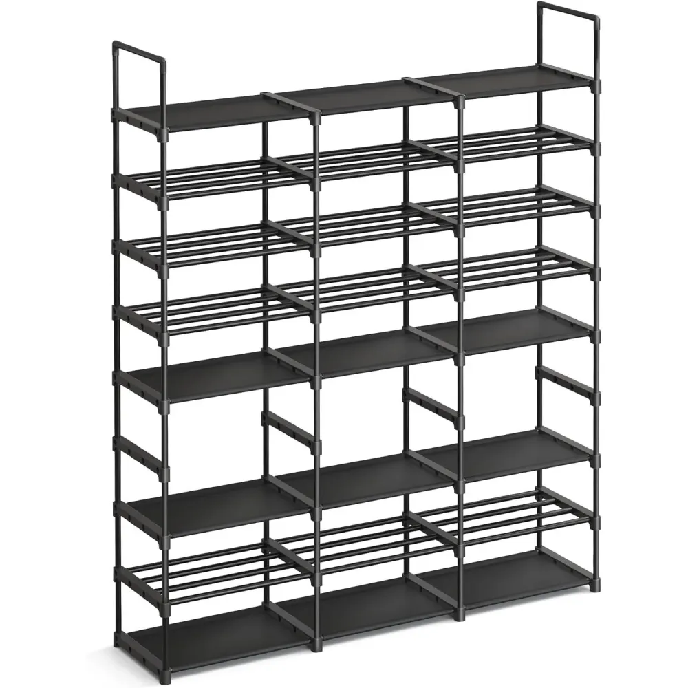 Modularni stalak za obuću s 8 polica, 29,5 x 129 x 157,6 cm, crna