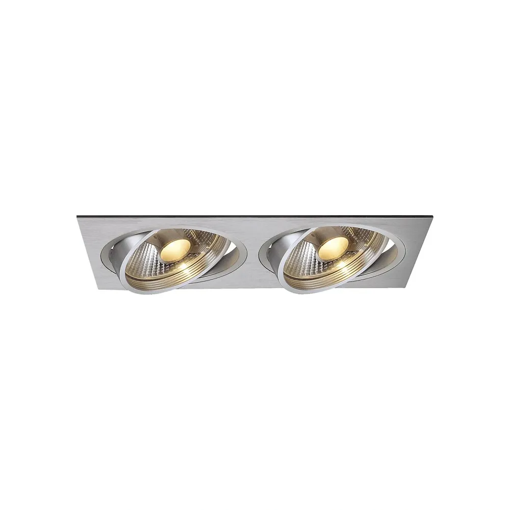 Ugradbena svjetiljka NEW TRIA 300, stropna, aluminij, 2xGU10, IP20