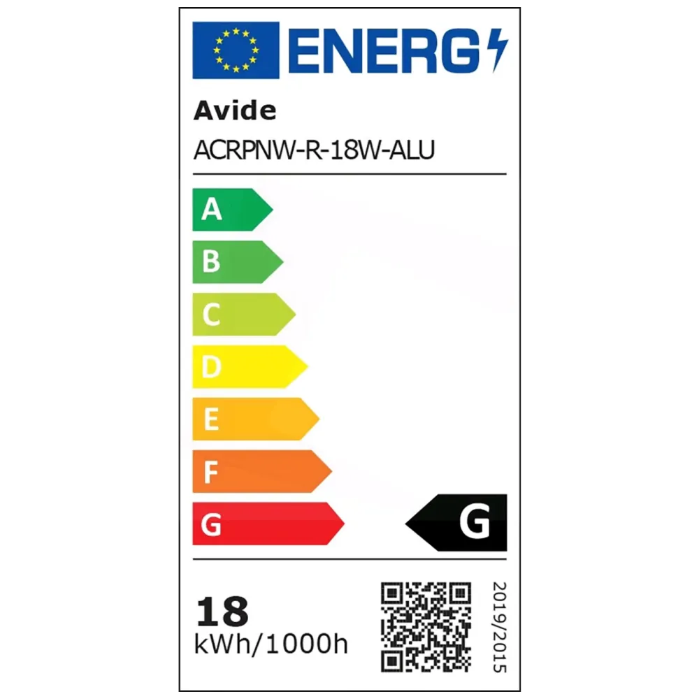 Avide Plafonjera LED, ugradna, 18W, 1490 lm, 4000K, IP20 - ACRPNW-R-18W-ALU