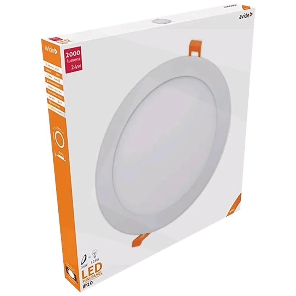 Avide Plafonjera LED, ugradna, 24W, 2000 lm, 4000K, IP20 - ACRPNW-R-24W-ALU