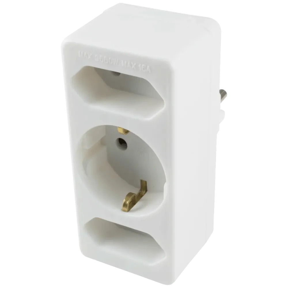home Strujni razdjeljnik, 2 x EURO + 1 x Shuko utičnica - NV 13/WH