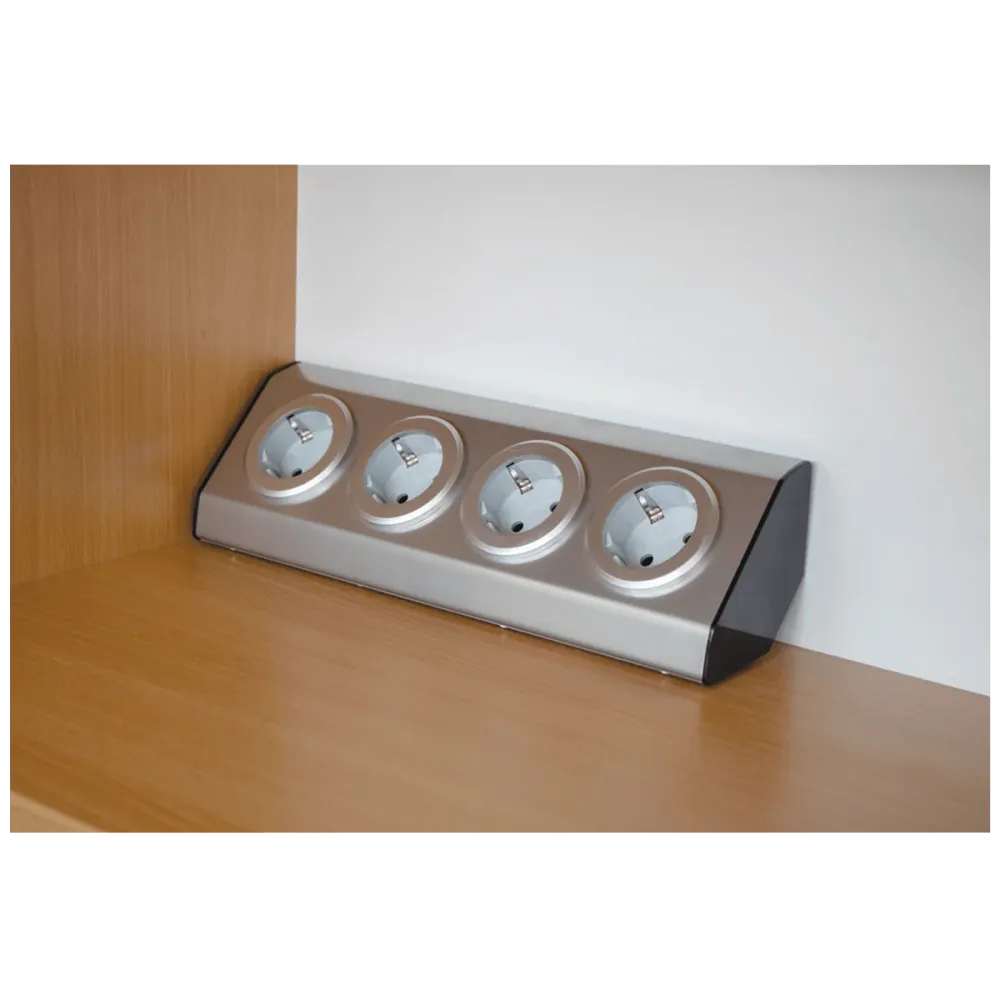 home Strujni razdjeljnik sa 4 utičnice, INOX - KNV 04