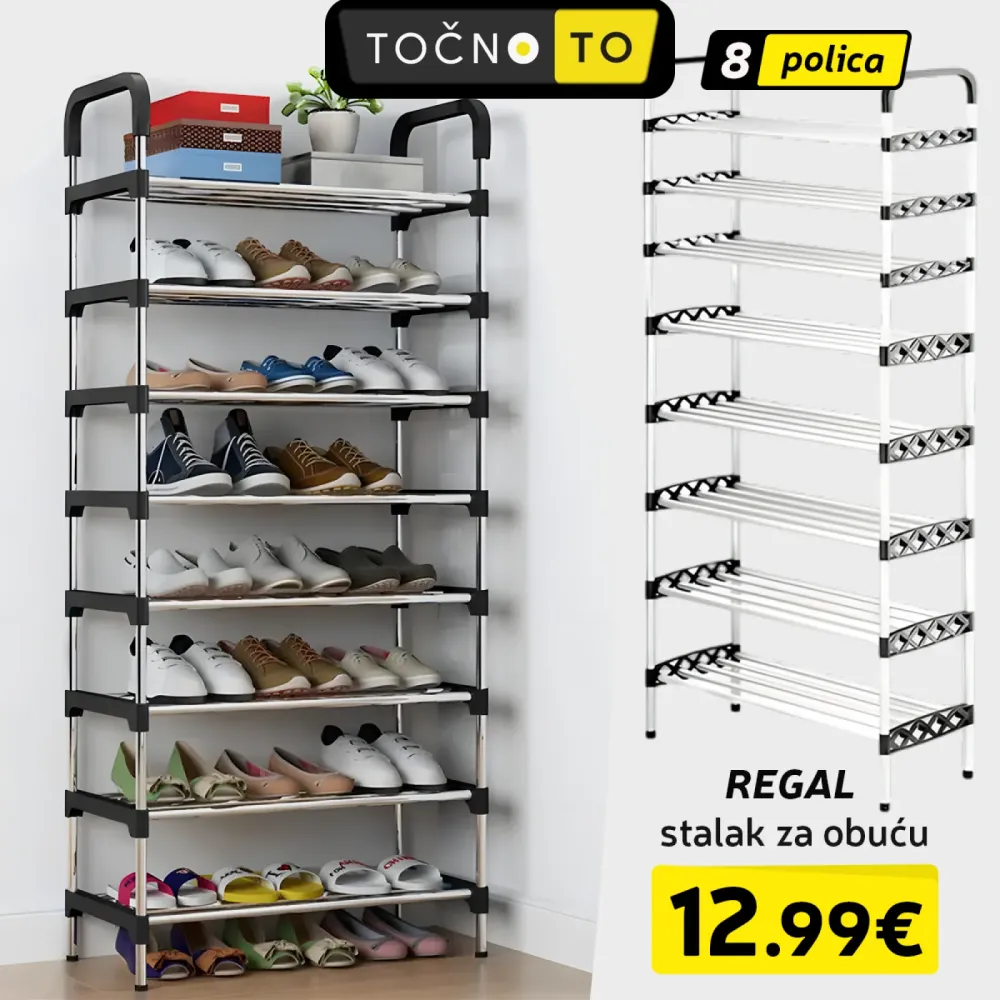 STALAK ZA OBUĆU SA 8 POLICA-REGAL