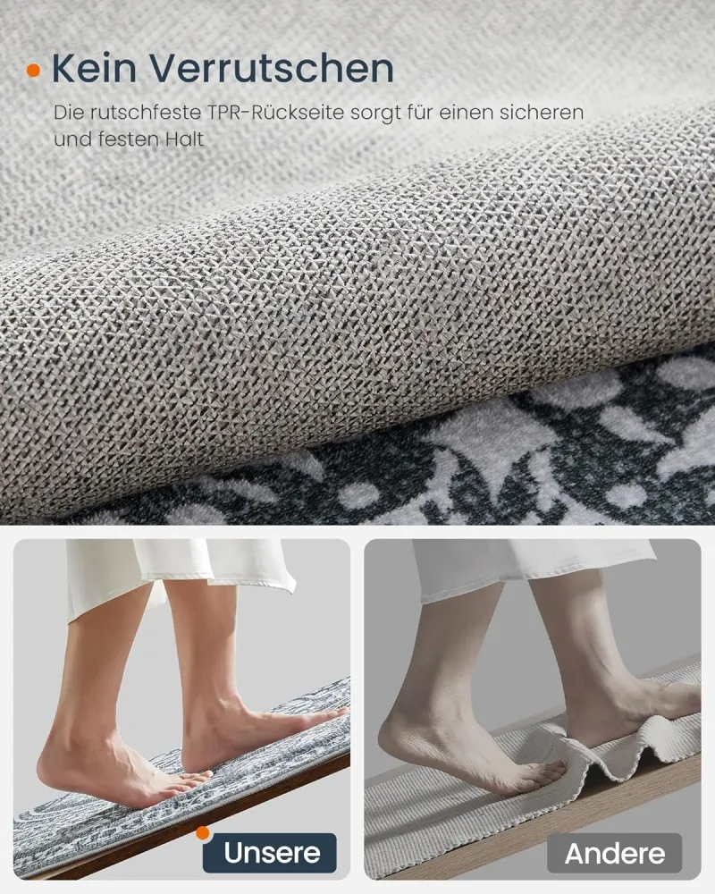 Okrugli tepih, vanjski tepih, boho, promjer 160 cm, periv, antracitno siva