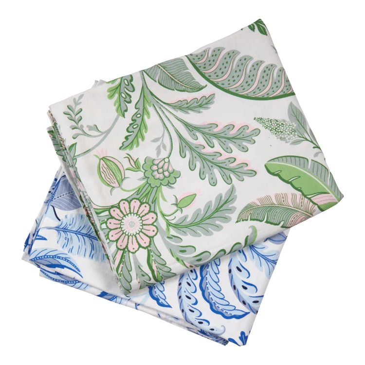 Palm Beach Blue Linen Tablecloth
