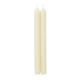 Straight Taper 10" Candles Ivory - Set 2
