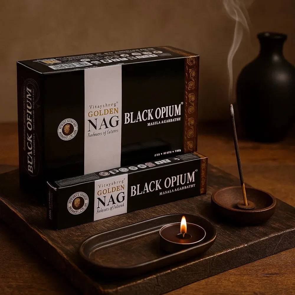 Crne štapiće tamjana Opium 15g – Golden Nag