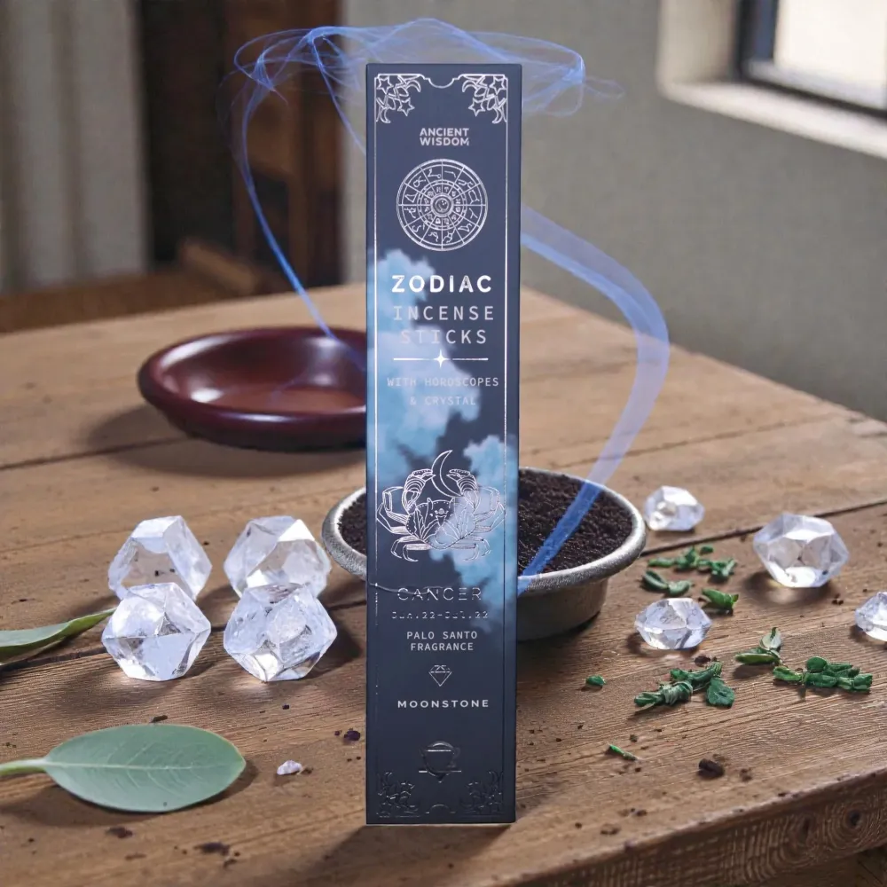 Palo Santo tamjan s kristalom horoskopskog znaka – Rak