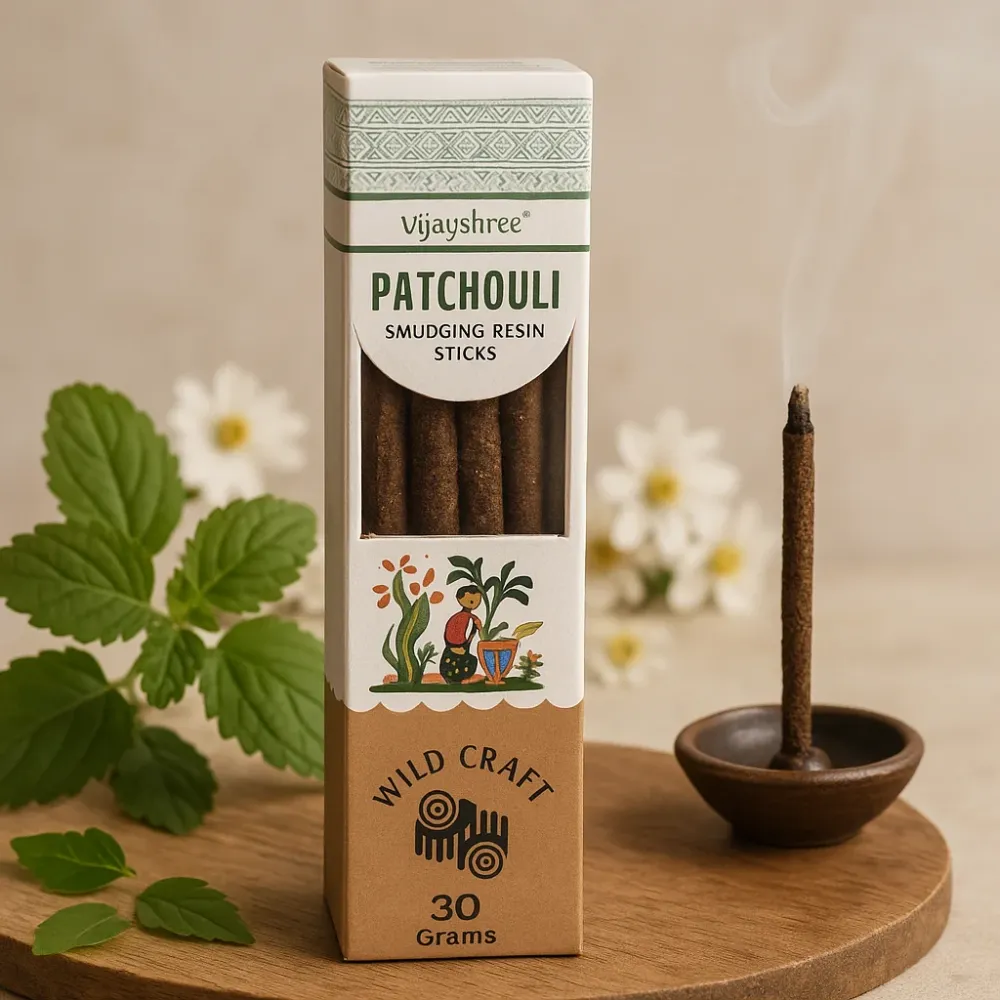 Štapići za dimljenje smole pačulija zlatni – 30g