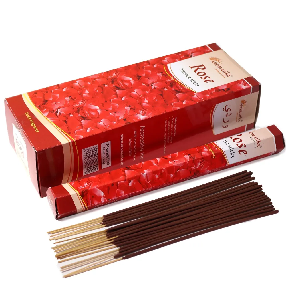 Štapići tamjana od ruže bez ugljena Hex Aromatika