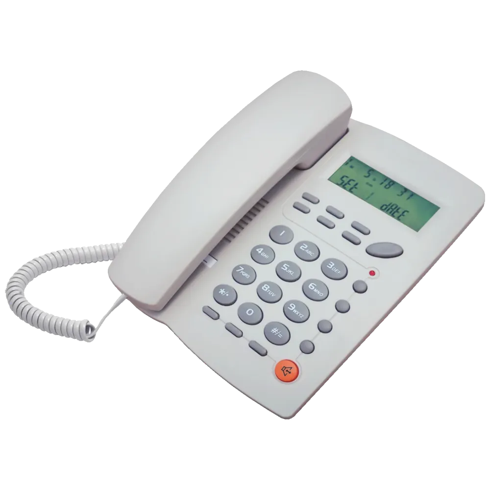 MeanIT Telefon stolni, LCD zaslon, ID broja, handsfree, bijeli - ST-300 White