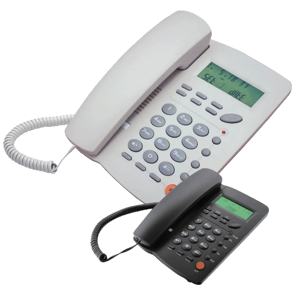 MeanIT Telefon stolni, LCD zaslon, ID broja, handsfree, bijeli - ST-300 White