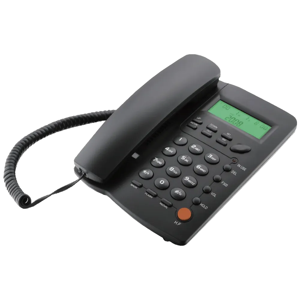 MeanIT Telefon stolni, LCD zaslon, ID broja, handsfree, crna - ST-300 Black
