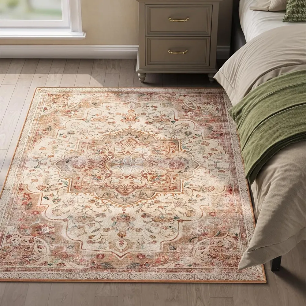 Neklizajući tepih 120x170 cm tradicionalnog vintage stila, cappuccino bež