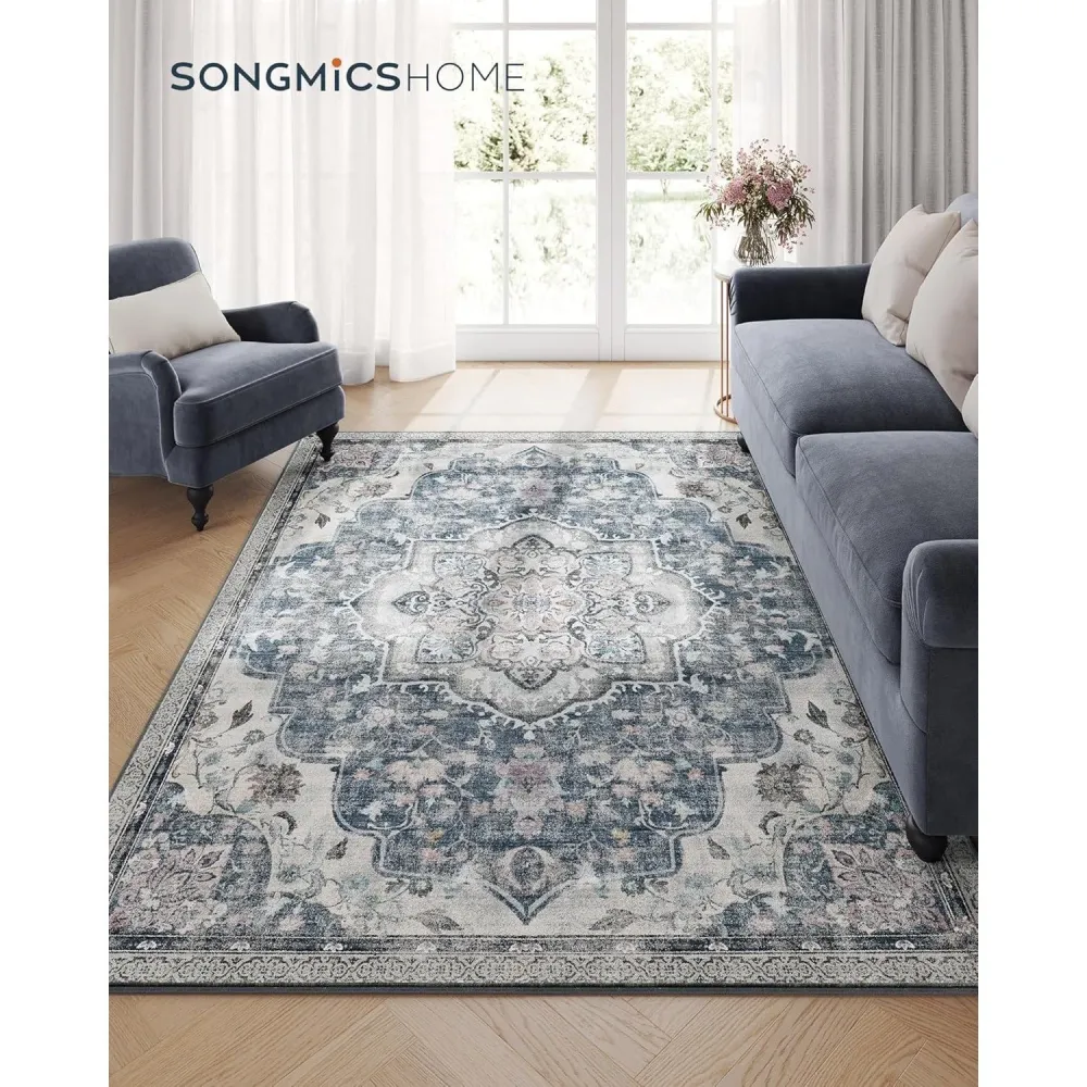 Neklizajući tepih 160x230 cm tradicionalnog vintage stila, sive boje