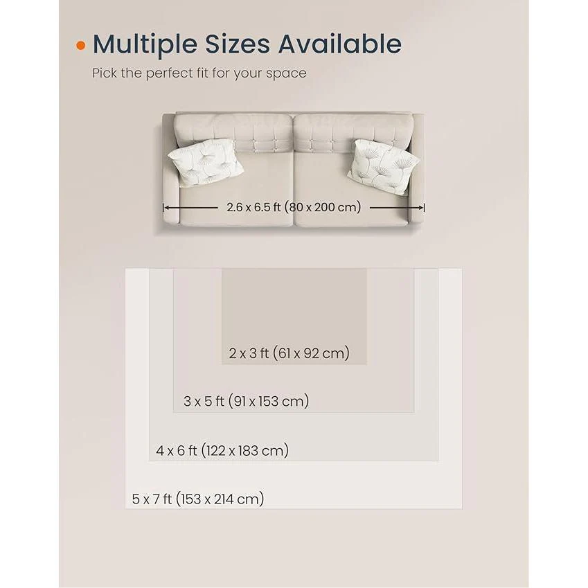 Protuklizni tepih, periv u perilici, boho stil, 92 x 61 cm, cappuccino bež boje
