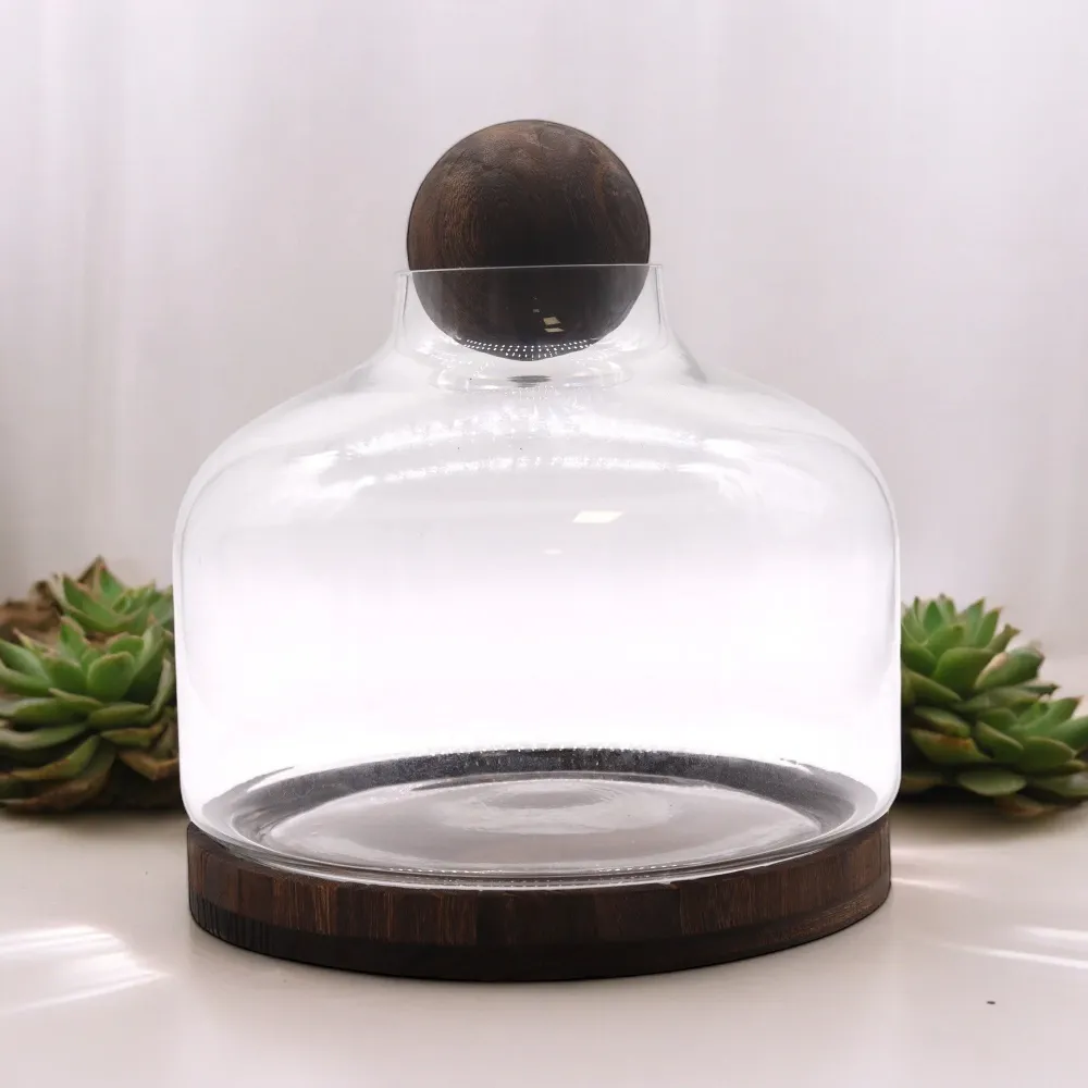 Terrarij Ekstra Velika Kugla Vrh Tamno Tung Drvo