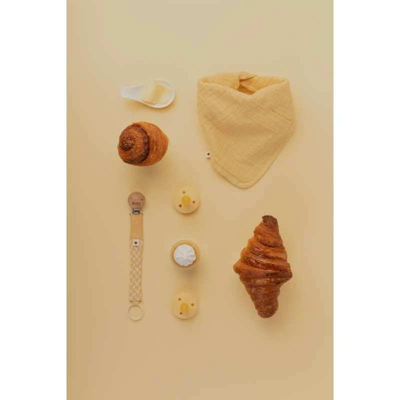 Desna ruka BIBS Dodaci - Paci Braid držč dude - Svijetla maslina/Ivory