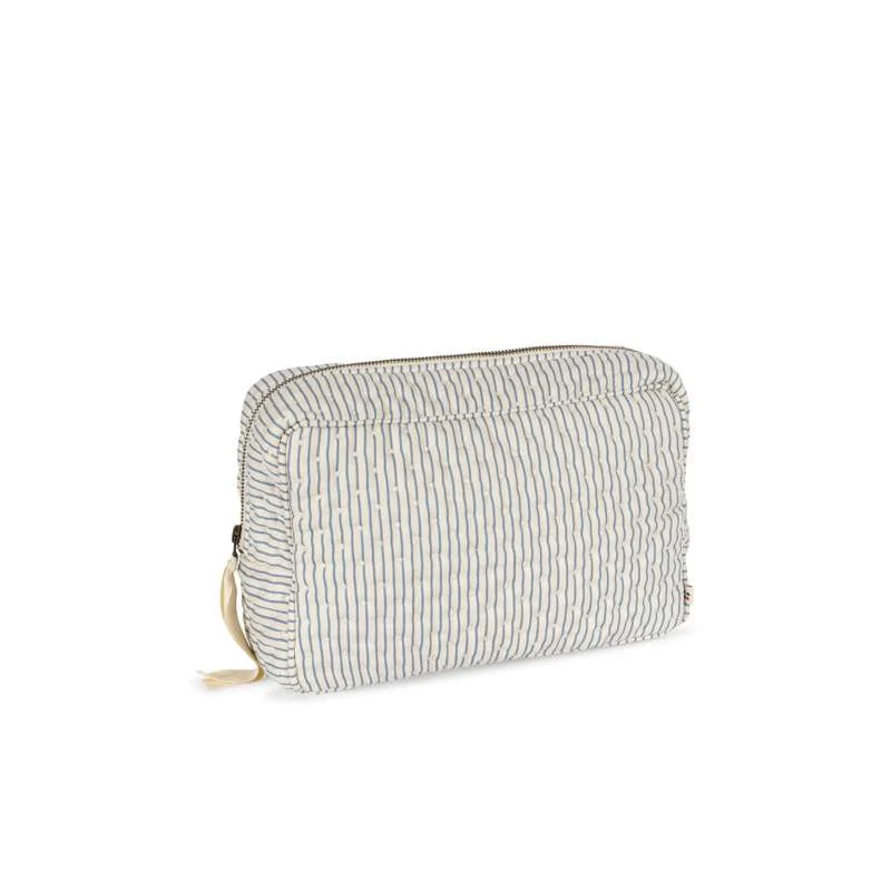 Konges Sløjd Toilettaske - Quilted - Stor - Stripe Bluie | Rustproof & Easy Clean