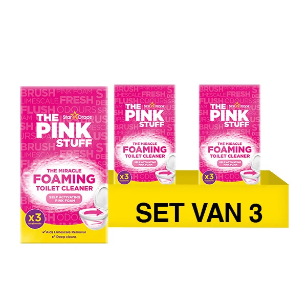 Pink Stuff | Čudesni pjenasti prašak za WC | Prašak za čišćenje WC- | 9 x 100 gram