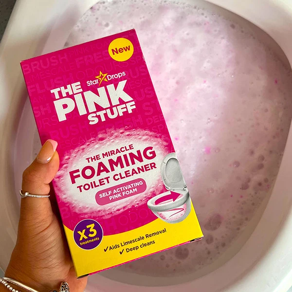 Pink Stuff | Čudesni pjenasti prašak za WC | Prašak za čišćenje WC- | 9 x 100 gram